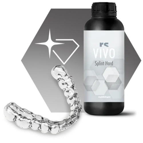 RS_VIVO_Images_600x600px-SplintHard_CrystalPolish_white.webp Résine RAPIDSHAPE RS VIVO Splint Hard 1 kg