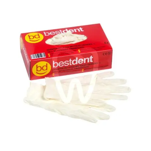 bestdent_gants_latex Gants latex sans poudre Bestdent boîte de 100